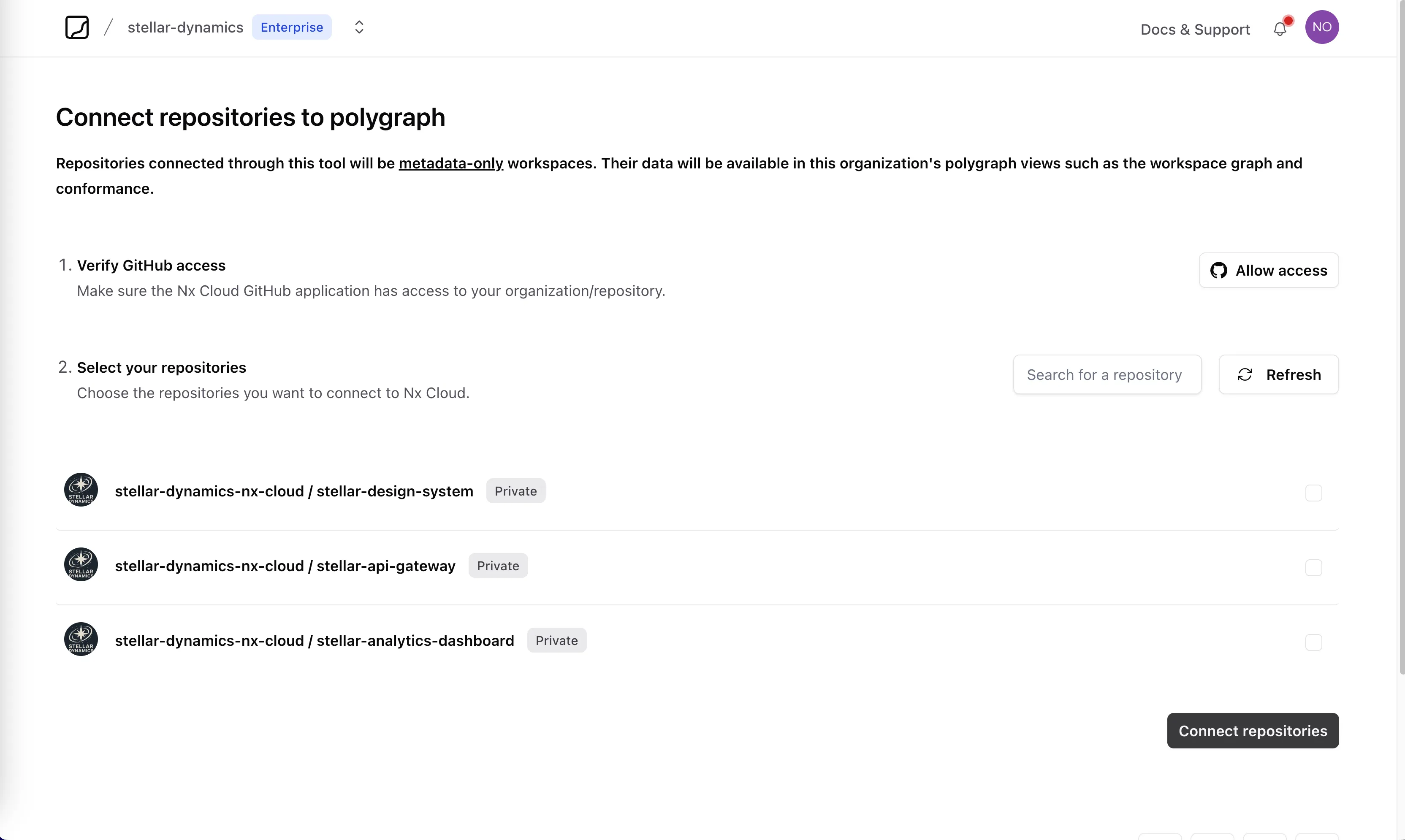 GitHub VCS onboarding